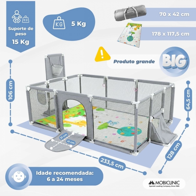 Parque Infantil com Tapete 128x233cm - Mobiclinic - Image 2